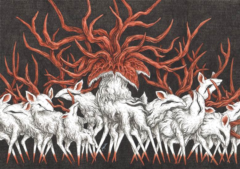 原创, 原创, watercolor, 手绘, creature, 原创1000users加入书籤, fictitious creature