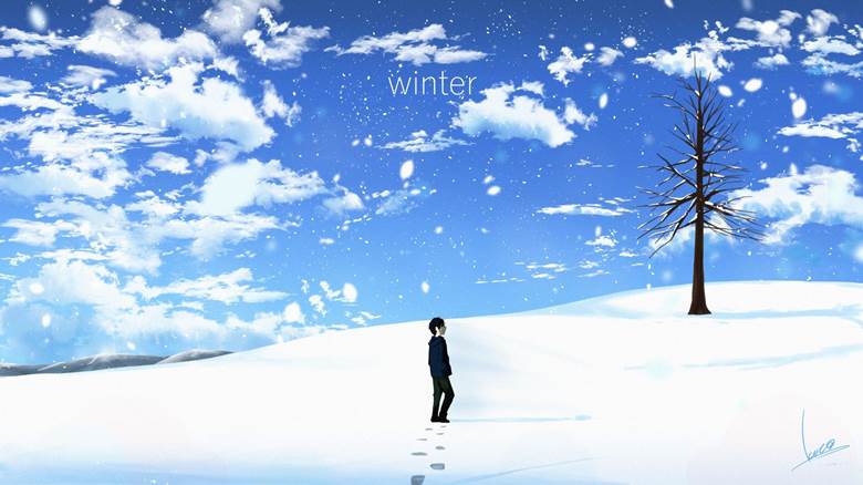 winter|kot的冬天风景插画图片