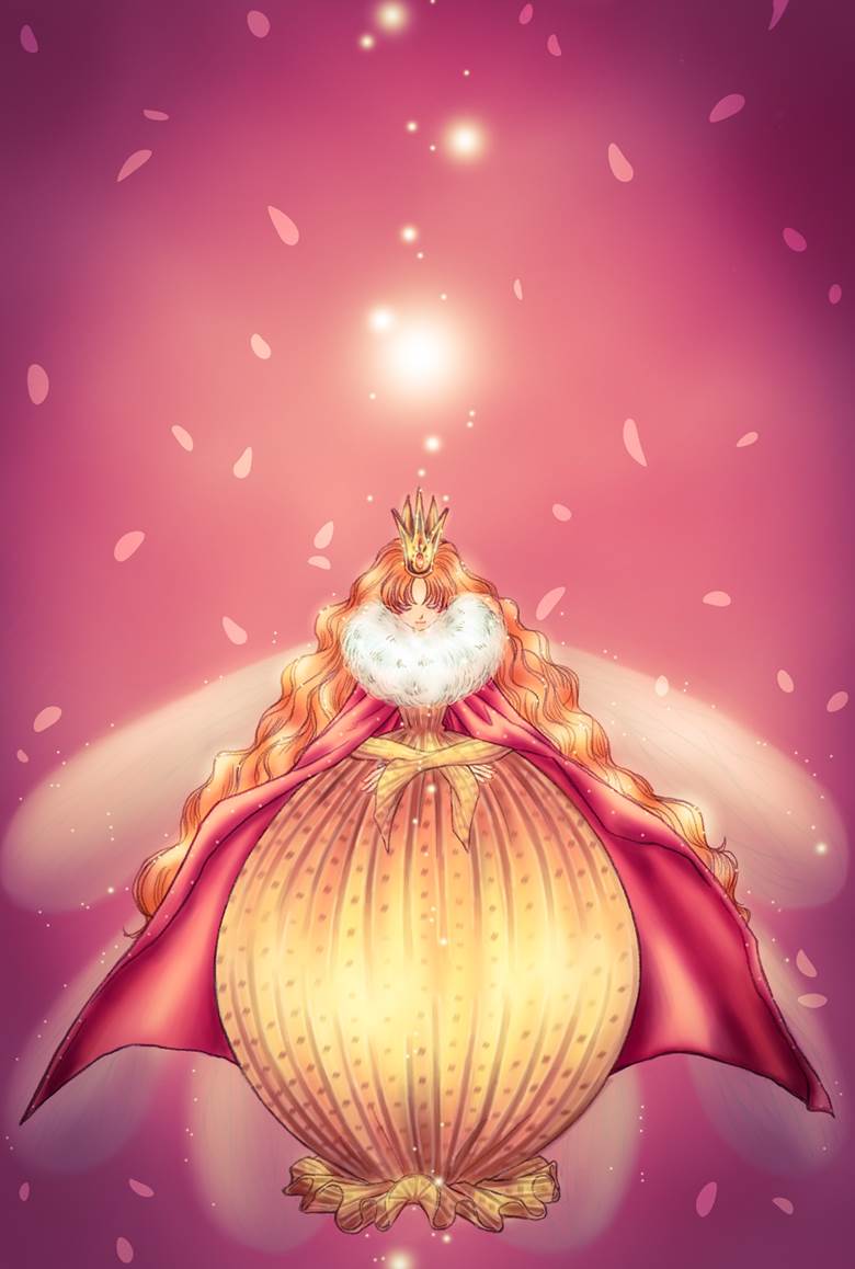 妖精の女王|モモンプ的戴王冠人物插画图片