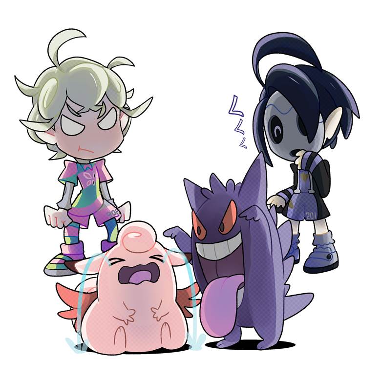 宝可梦剑盾, Bede (Pokemon trainer), 欧尼奥（训练家）, pixie, gengar, Clefable, 正太, Pokémon 500+ bookmarks