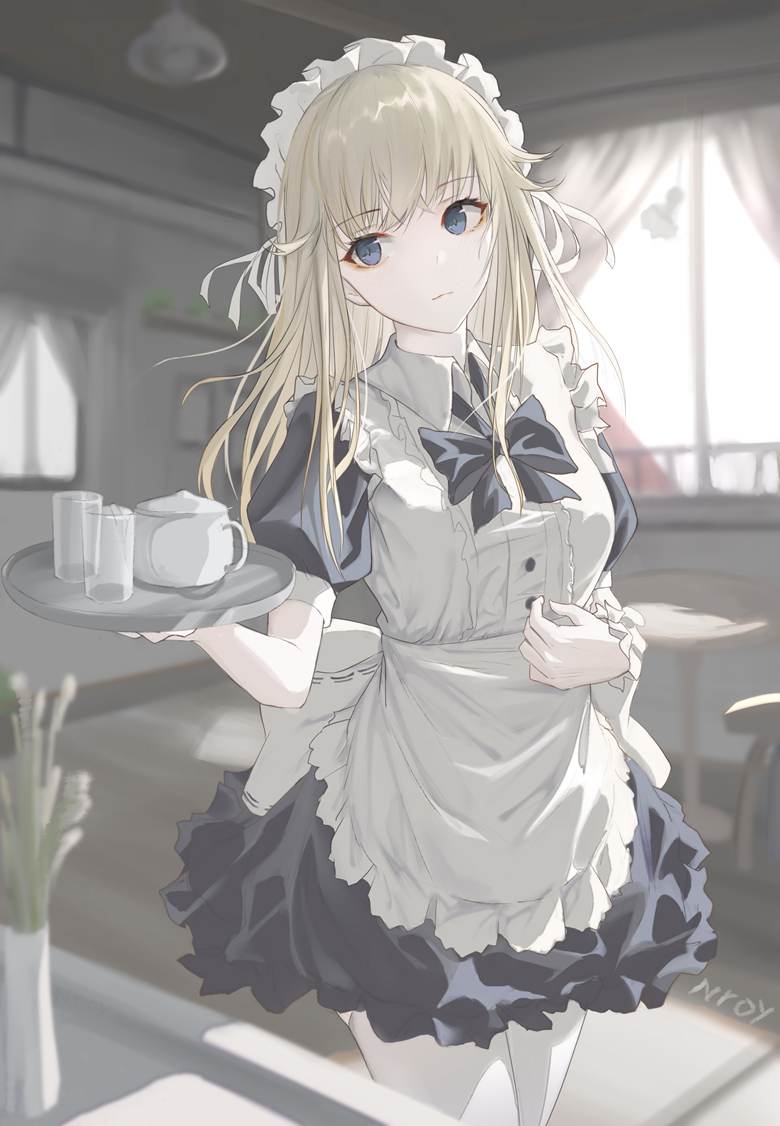 女孩子, maid, Nikkei, 插画, cafe, 女仆装, 原创1000users加入书籤
