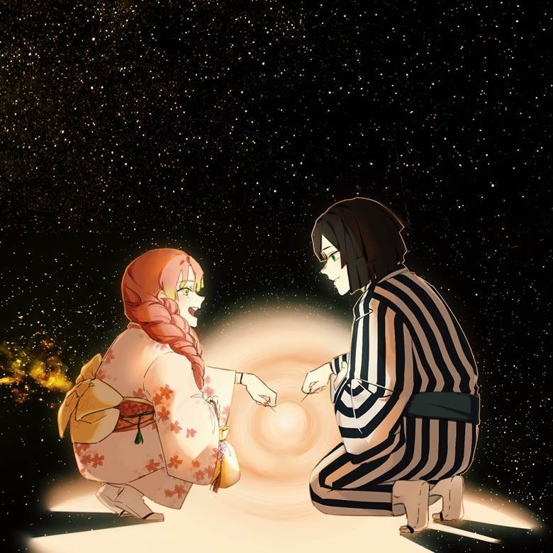 Mitsuri Kanroji, 伊黑小芭内, 鬼灭之刃, 伊黑×蜜璃, Demon Slayer: Kimetsu no Yaiba 1000+ bookmarks