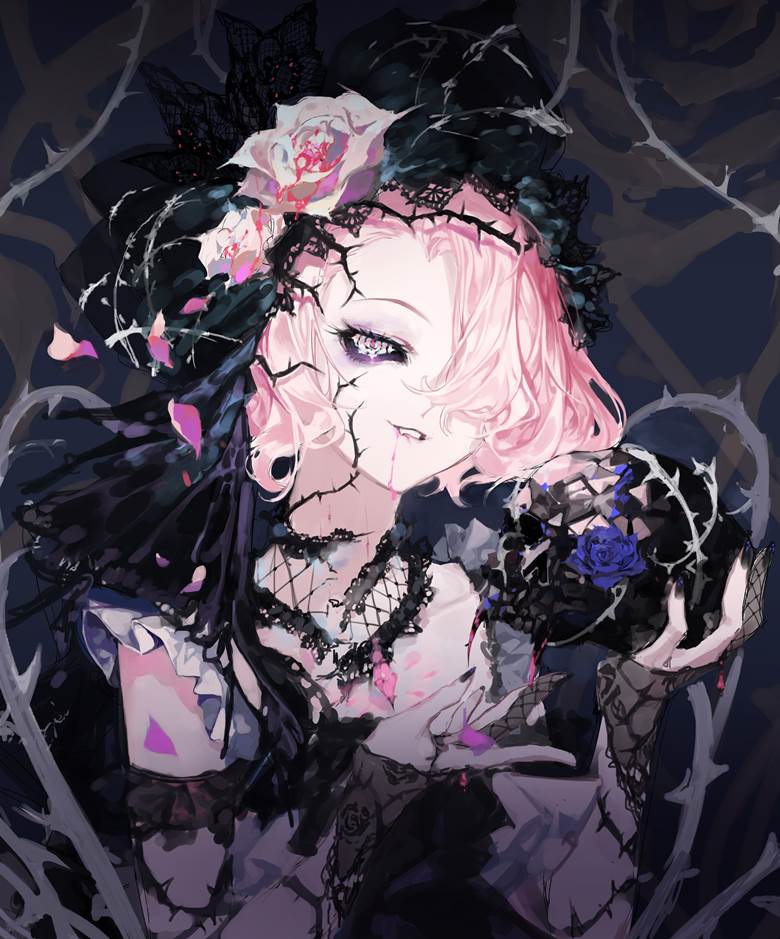 原创, rose, 女孩子, 哥特萝莉