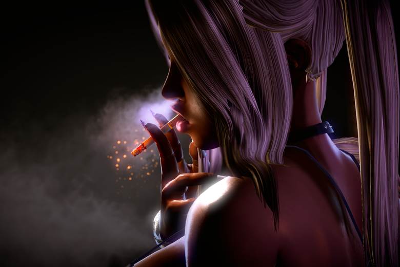 黑辣妹, 香烟, 婊子