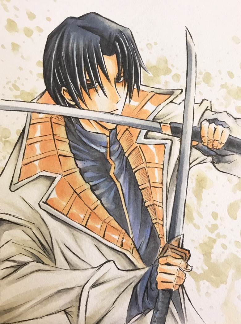 rurouni kenshin, 手绘, copic马克笔, hand-drawn, 临摹