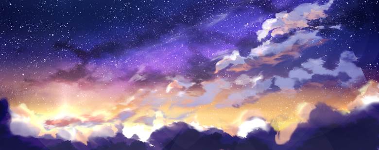 夜空|白楼谧华的Pixiv风景壁纸插画图片