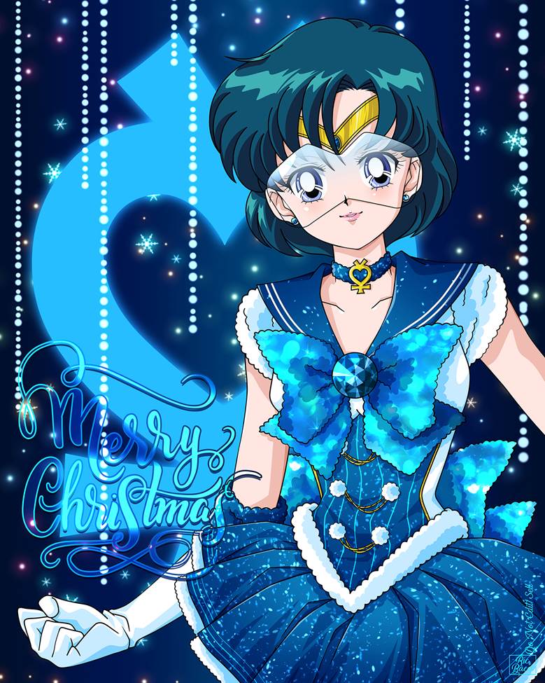 Sailor Mercury Xmas 2019|trigun29的美少女战士插画图片