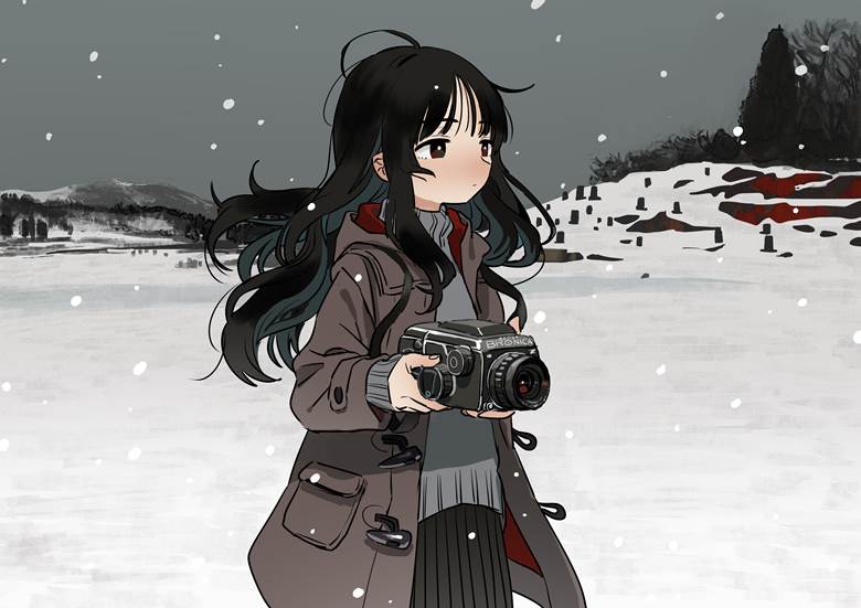 Illusion|zinbei的冬季雪景插画图片