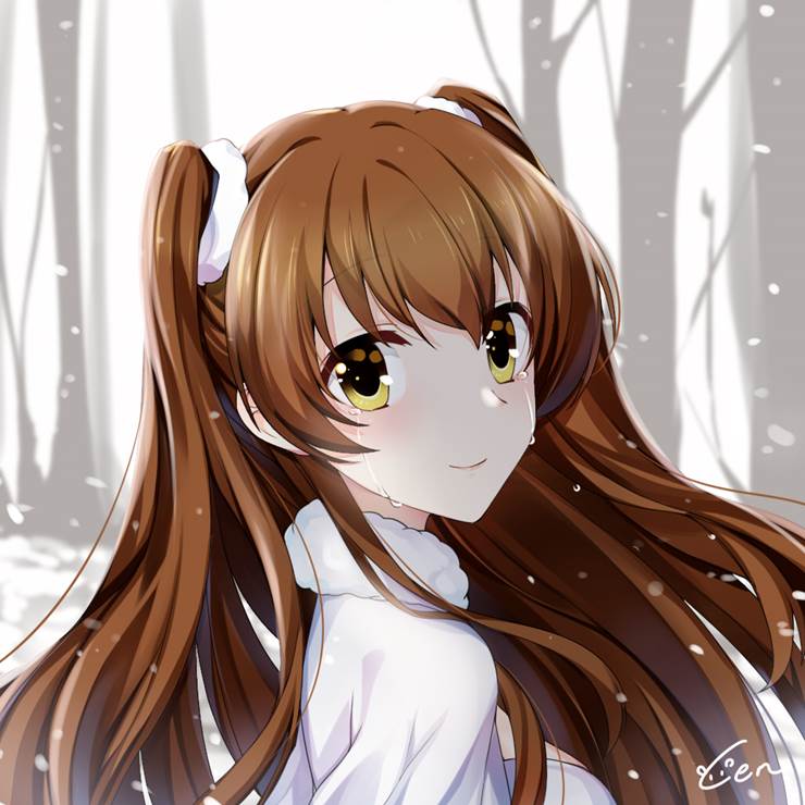 白色相簿插画师Cen的小木曾雪菜插画图片 BoBoPic