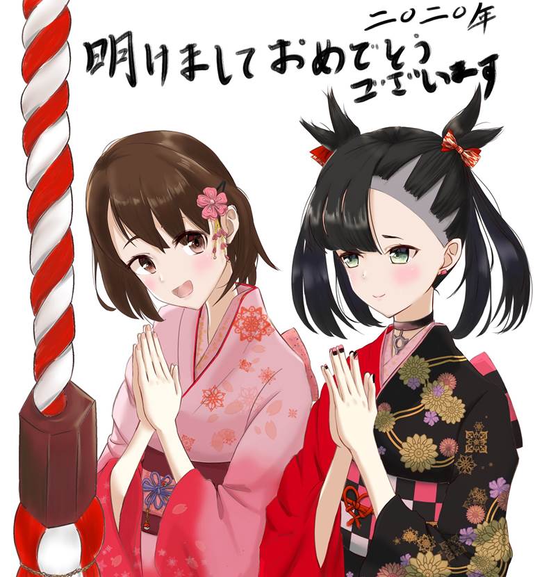 描き初め さとし的初诣插画图片 Bobopic