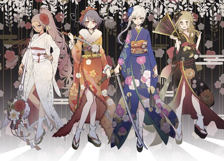 SINoALICE, Snow White (SINoALICE), Cinderella (SINoALICE), Red Riding Hood (SINoALICE), Alice (SINoALICE), tabi socks, wooden sandals