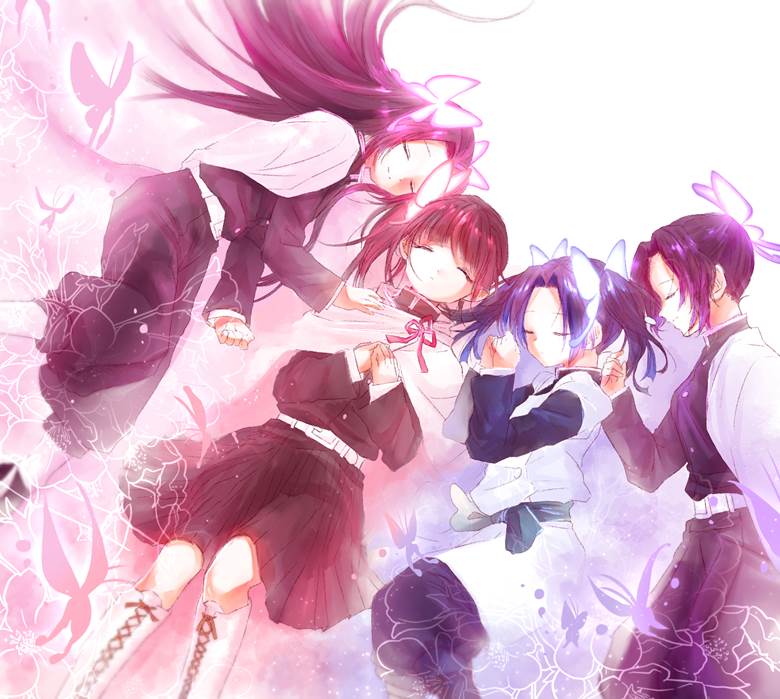 Shinobu Kochou, Kanae Kocho, Kanao Tsuyuri, Aoi Kanzaki, Demon Slayer: Kimetsu no Yaiba, Demon Slayer: Kimetsu no Yaiba 1000+ bookmarks