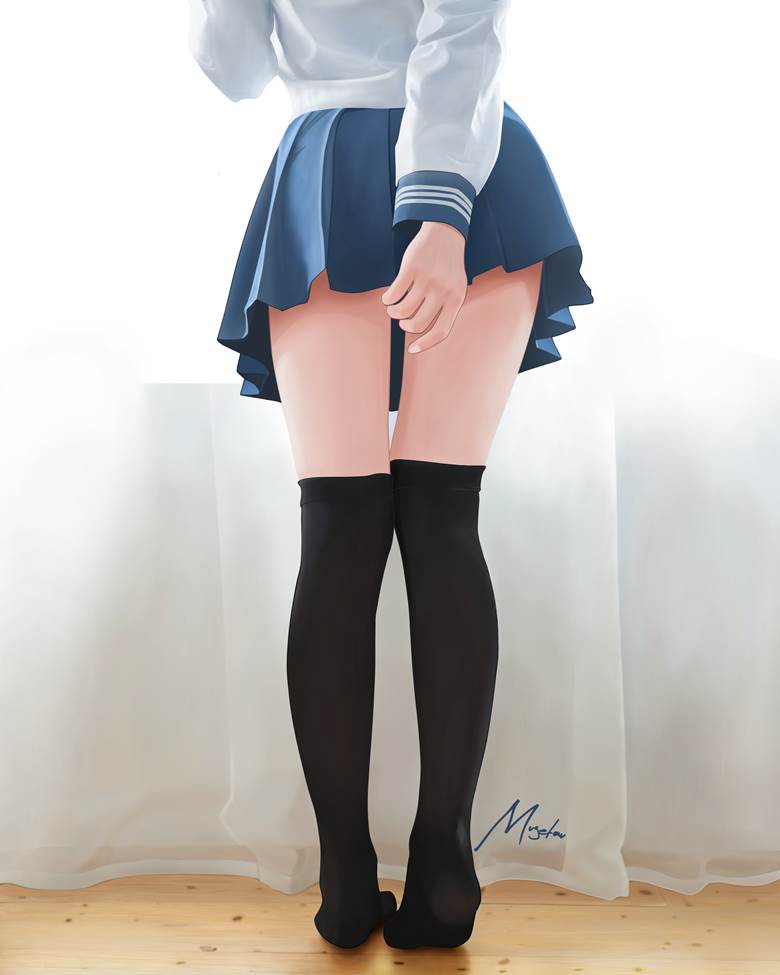 girl, first-rate female bodies, bewitching thighs, sexy clothes, thighs you want to fondle, thighs, uniform, absolute territory, thighs, sexy thighs