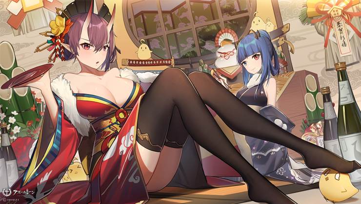 女孩子, Ibuki, Azur Lane, 碧蓝航线, 出云（碧蓝航线）, 伊吹（碧蓝航线）, 碧蓝航线1000users加入书籤