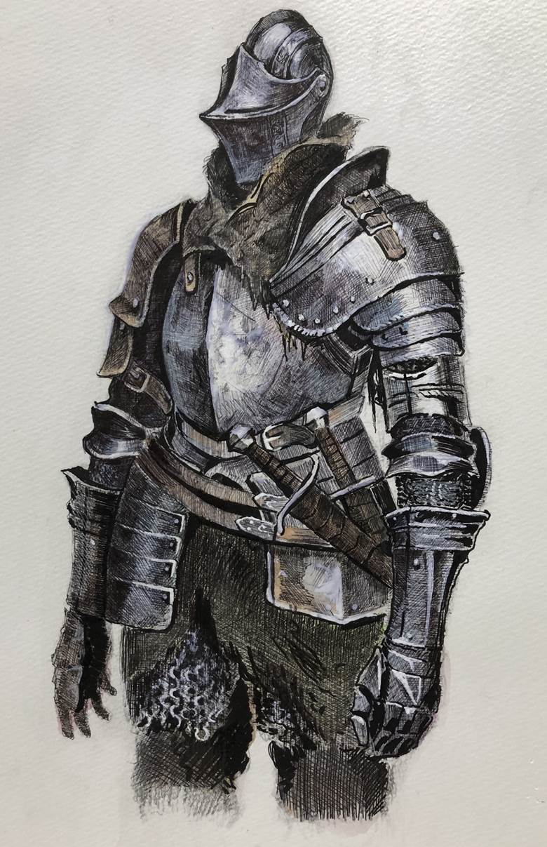 ダークソウル3 骑士|ソルリエス的盔甲武士pixiv插画图片