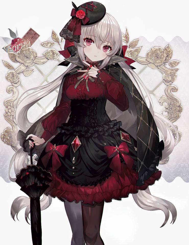 原创, 女孩子, cloak, 银发, gothic lolita, 裙子, 束腰, 原创10000users加入书籤, 哥特萝莉, red dress