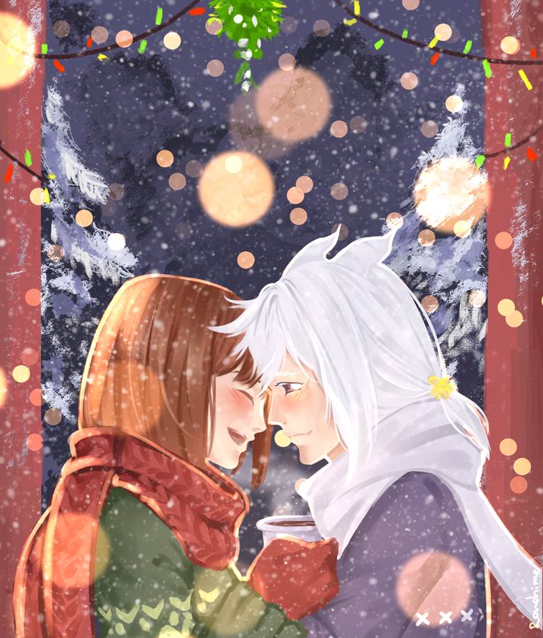 Merry Christmas|fiorrie的冬天下雪插画图片