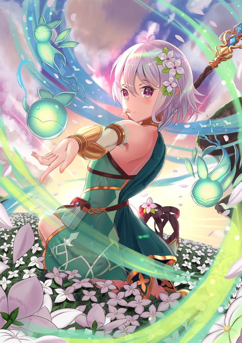 女孩子, 公主连结, 白发, 可可萝, 后背, 公主连结！, Princess Connect! 1000+ bookmarks