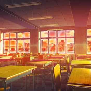放课后の教室|monorisu的夕阳插画图片