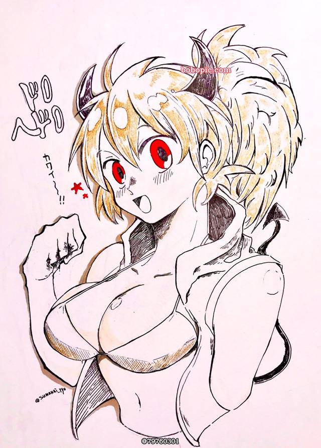 一张二阶堂,恶魔化,异兽魔都绘画图片