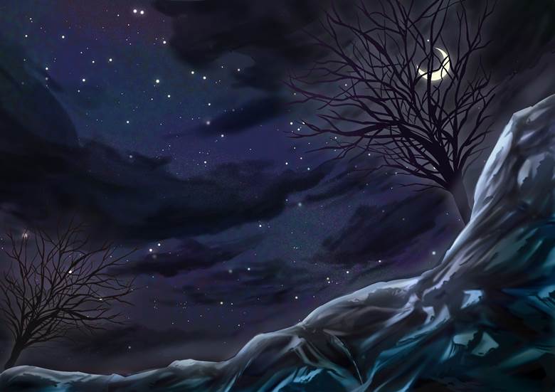 怪しい月夜|けん的pixiv风景插画图片