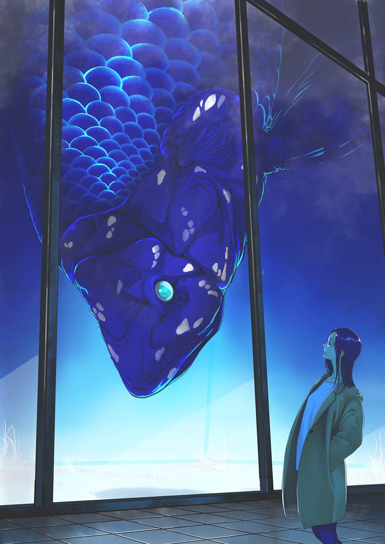 girl, original, aquarium