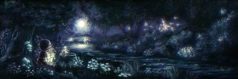 妖精の森|长月たまみ的Pixiv风景壁纸插画图片