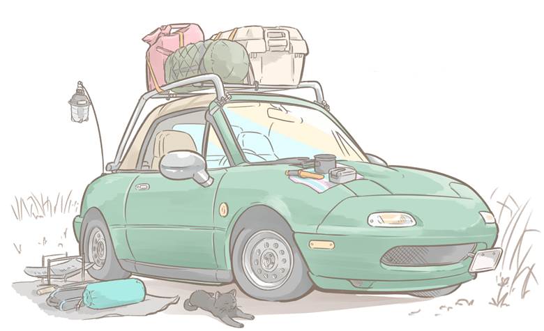 Mazda Eunos Roadster|らびえぬ。的汽车插画图片