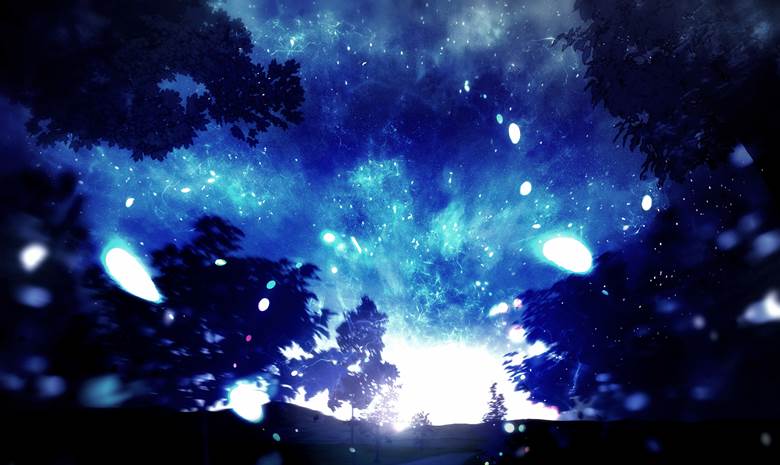 赫灼たる夜|ワベマ的夜景星空插画图片
