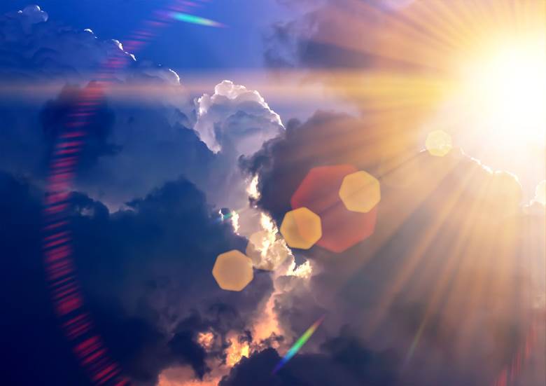 日光|星海空Hoshiumisora的云层天空插画图片