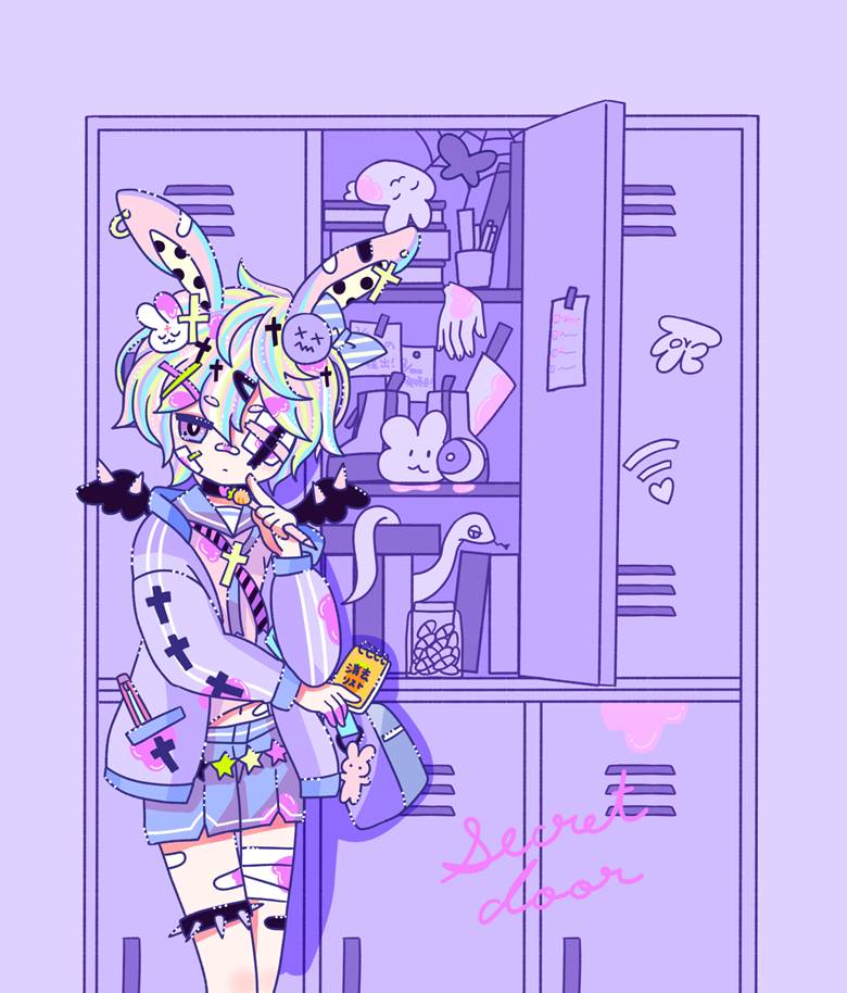 原创, 男孩子, young boy, yami kawaii, 兔子, 正太, yume kawaii, 眼罩, Original 250+ bookmarks