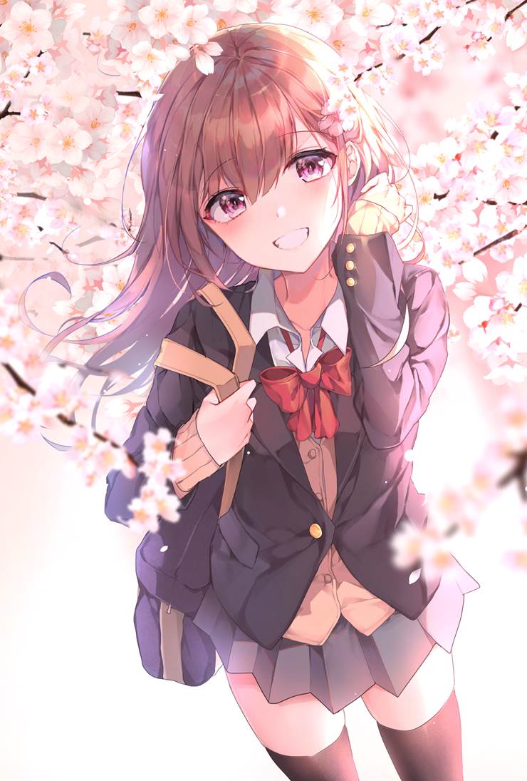 女孩子, 原创, 黑裤袜, uniform, 樱, spring, blazer, 红头发, 原创7500收藏