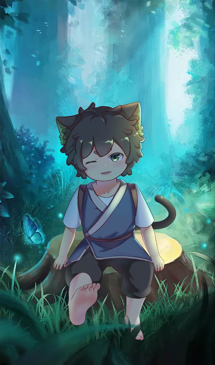 Shota, Luo Xiaohei, legs, cat, The Legend of Hei