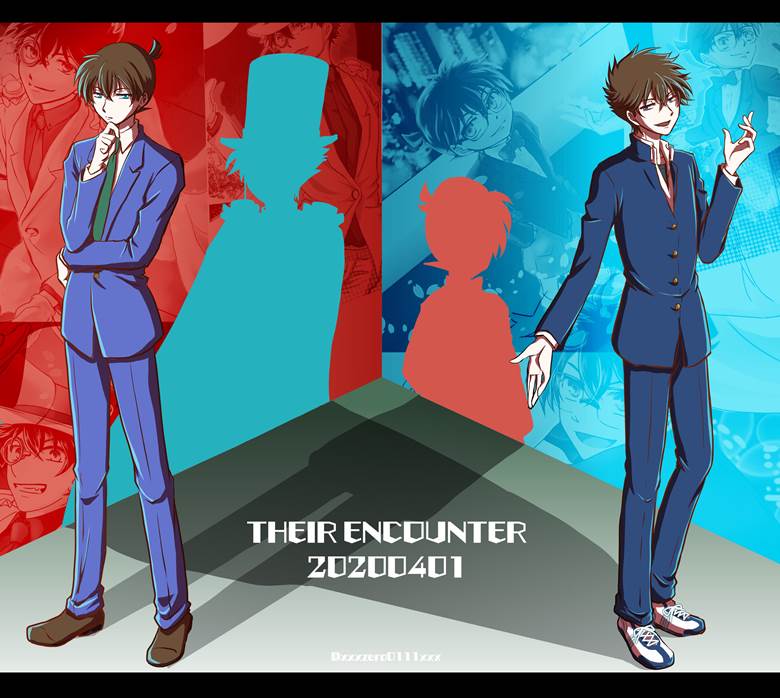 名侦探柯南, Shinichi Kudo, Kaito Kuroba, 江户川柯南, Kaitou Kid