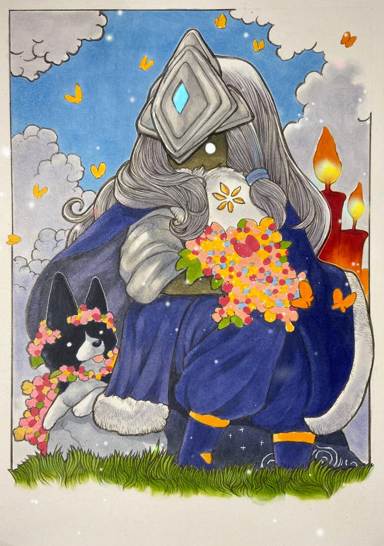 traditional, copic, Sky: Children of the Light