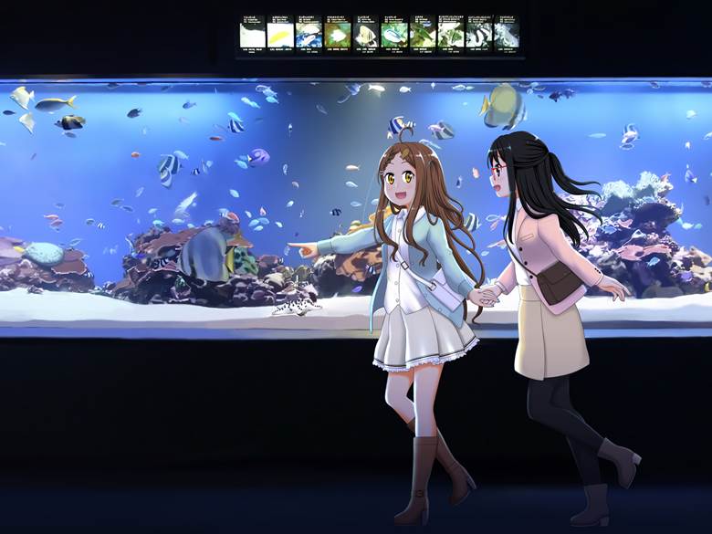 Aquarium|川辺みさご的水族馆插画图片