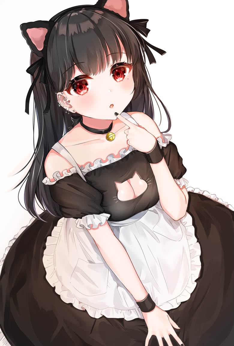 girl, original, creation, maid, nail polish, piercing
