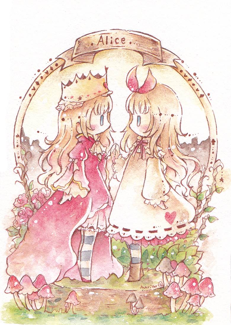 爱丽丝梦游仙境, watercolor, 原创, 手绘