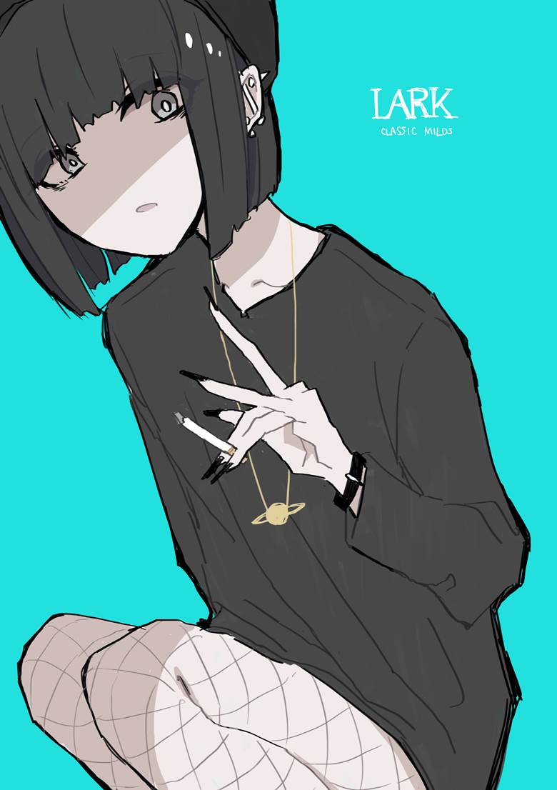 creation, cigarette, fair skin, black hair