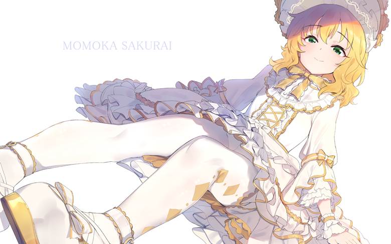 The Idolmaster: Cinderella Girls, Momoka Sakurai, white tights, The Idolmaster 1000+ bookmarks, gothic lolita