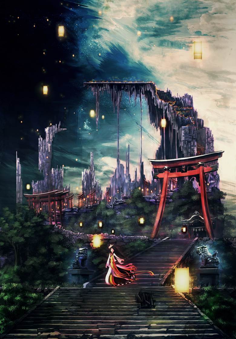 background, original, original character, Torii, shinto shrine