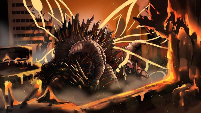 Godzilla|Mujiao的奇幻怪物插画图片