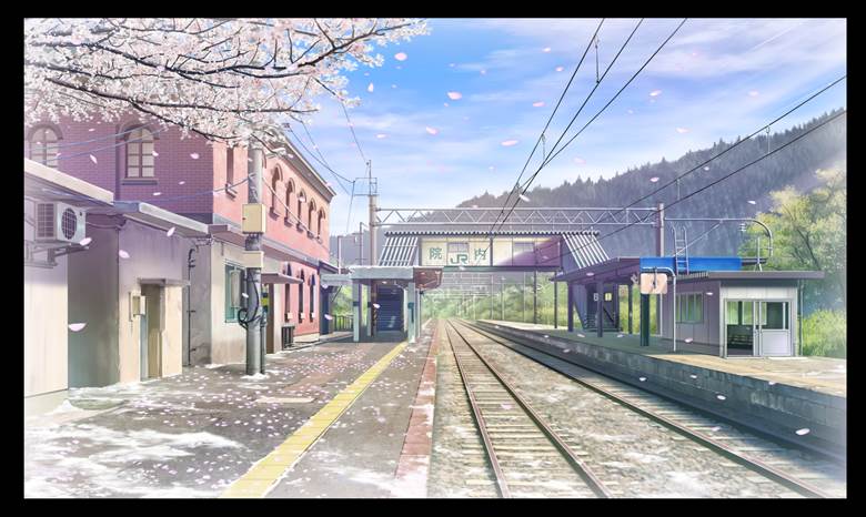 田舎の駅|nzwt的pixiv风景插画图片