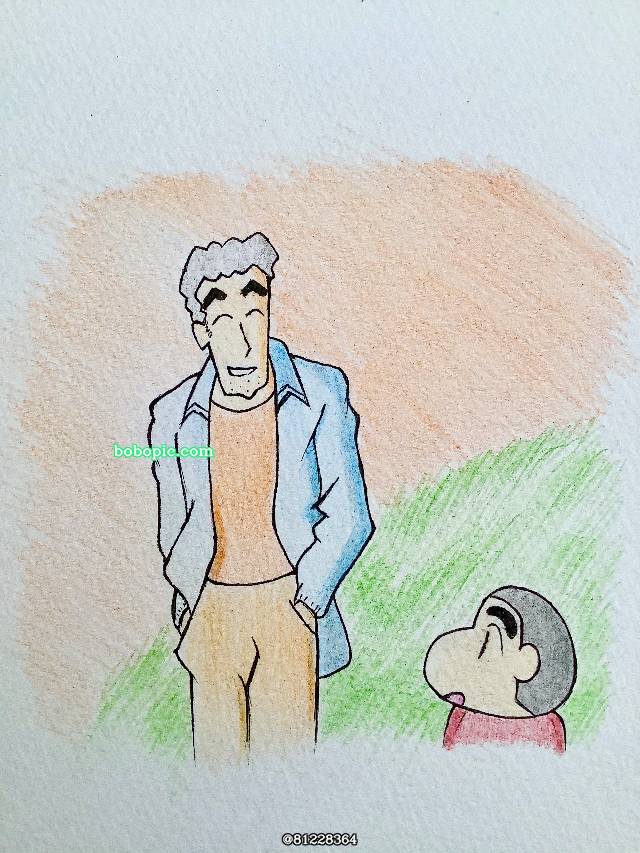 临摹,蜡笔小新,野原广志,野原新之助图片