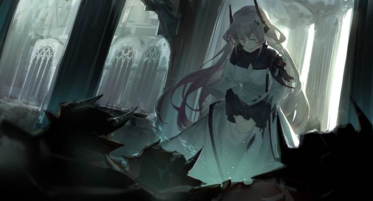 Arknights, 明日方舟, Theresa, greyscale, 特蕾西娅（明日方舟）, 明日方舟5000收藏