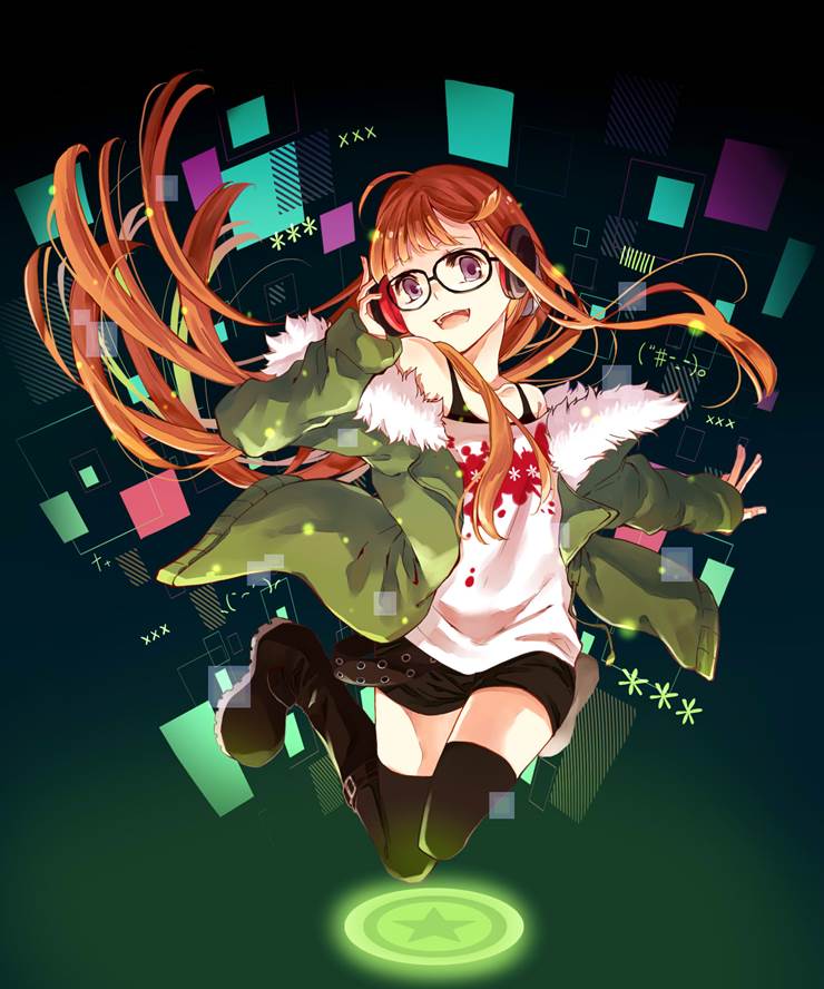 女神异闻录5, 佐仓双叶, Persona 100+ bookmarks, 过膝袜