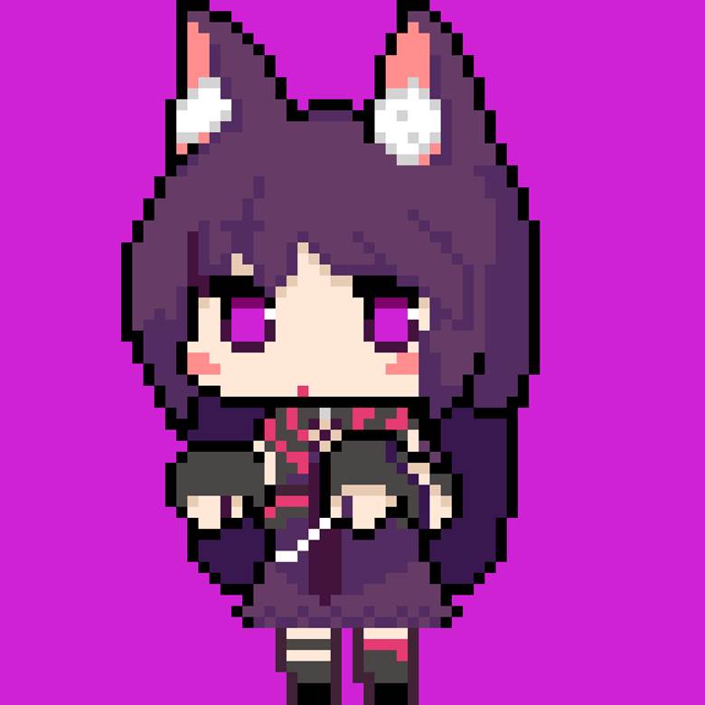 pixel art, 点阵图, 可爱, 明日方舟, 罗德岛, 玫兰莎（明日方舟）, 明日方舟战斗绘画比赛