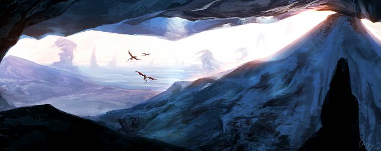 Dragon's Iceberg|BUZZ的pixiv奇幻风景插画图片