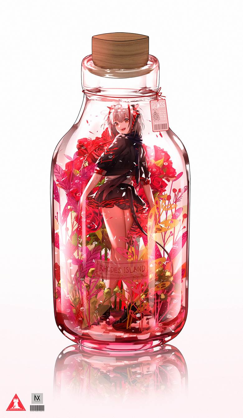 女孩子, Arknights, 明日方舟, 明日方舟战斗绘画比赛, 罗德岛, 玻璃之中, W（明日方舟）, 明日方舟1000收藏