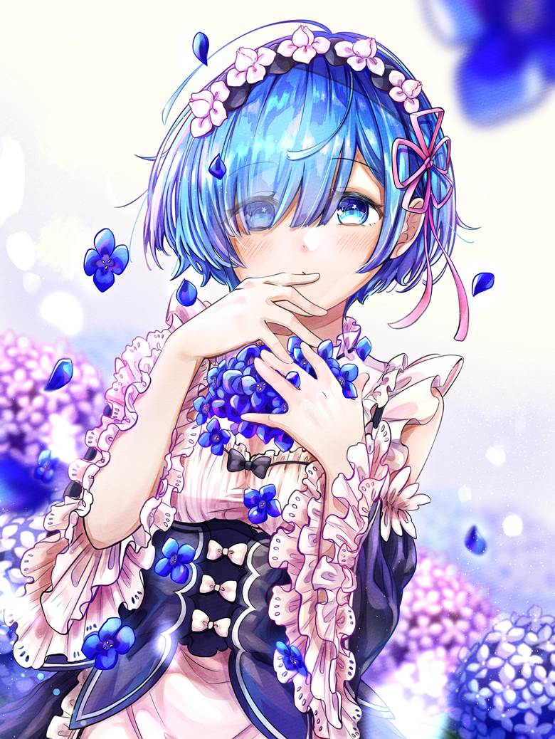 可爱, 二次创作, 原创, 紫阳花, rainy season, 女孩子, Re:从零开始的异世界生活, 雷姆, Re:0, Re:0 100收藏